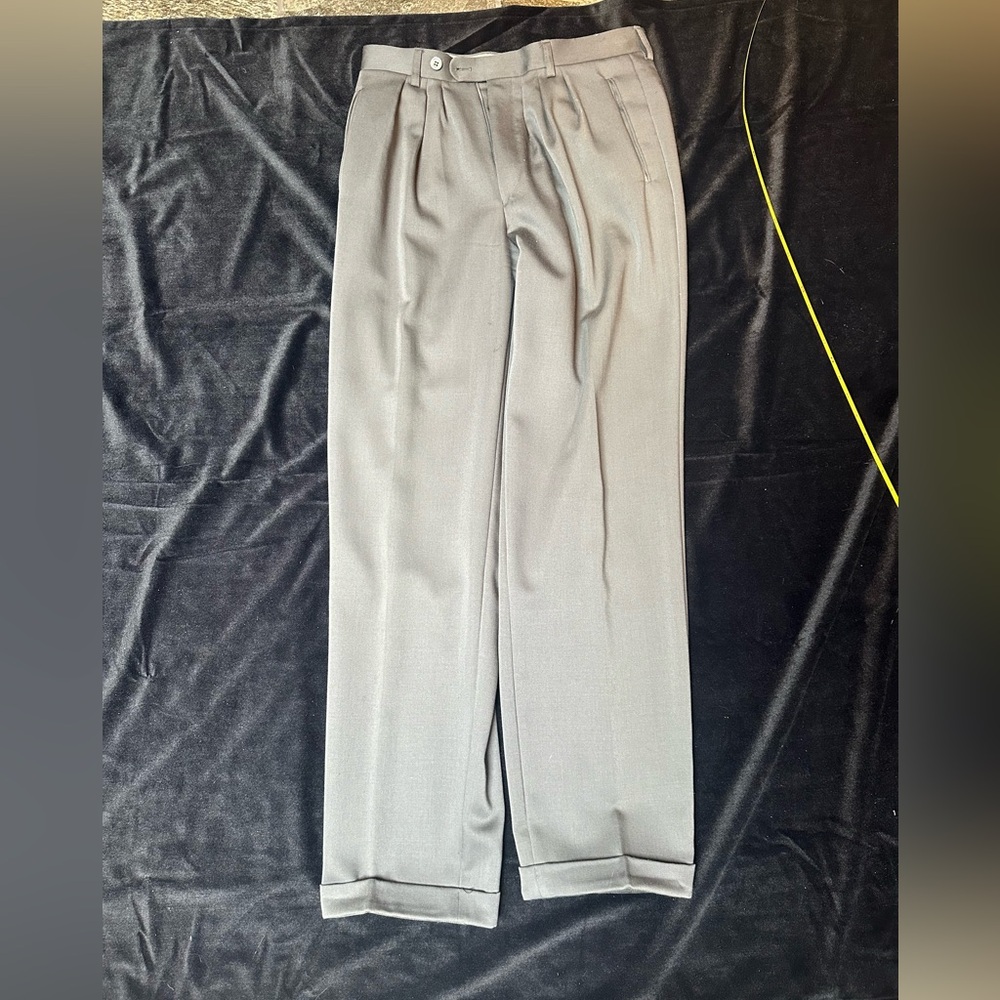 Kenzo Paris 1980s Vintage Wool Pleated Trousers – Made in France | Size 48 (W34)